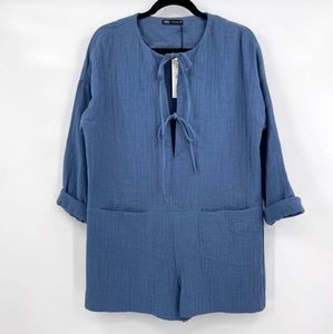 Zara New Textured Weave Playsuit
